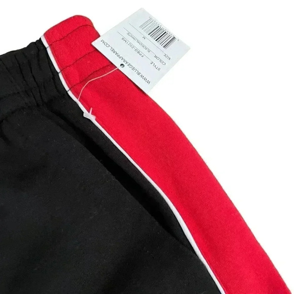 NWT Blue Gear Black Red Stripe Cotton Blend Track Straigt
Leg Cozy Mens Pants M - Picture 6 of 14
